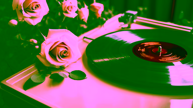 Hochzeitslieder Vinyl Platte mit Rosen 1024x574 1