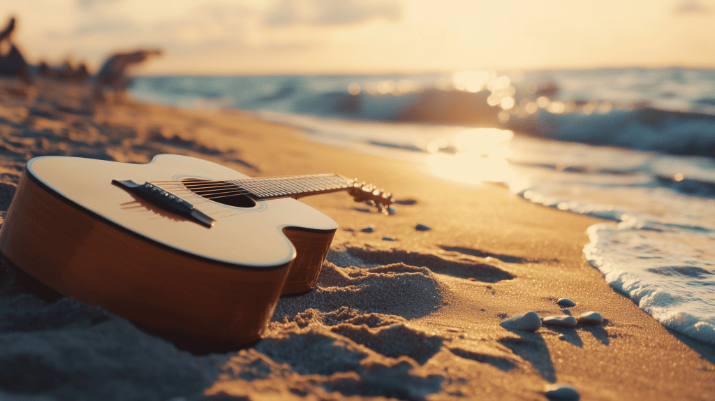 Gitarre am Strand Hochzeitsband