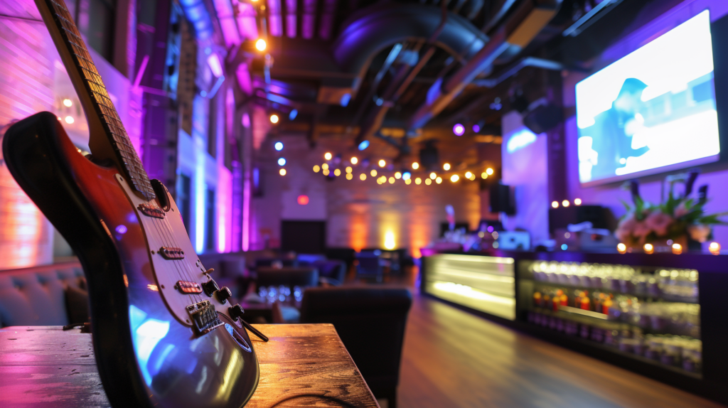 Gitarre in Eventlocation