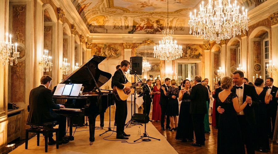 Hochzeitsband Stuttgart spielt Live-Musik bei Hochzeitsfeier im Schloss Solitude