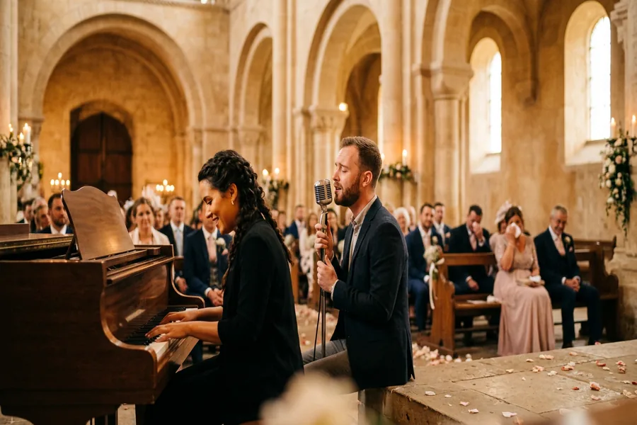 Akustische Livemusik bei einer Trauung in Regensburg - Hochzeitsband Duo mit Gitarre und Gesang